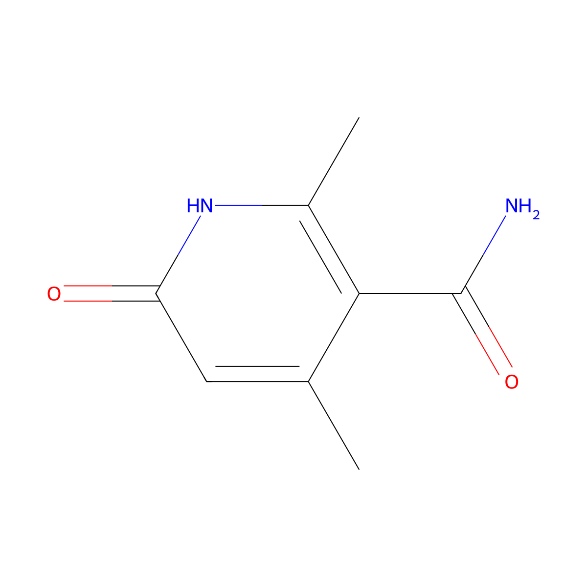 2,4-Dimethyl-6-oxo-1,6-dihydropyridine-3-carboxamide molecular structure, CAS 65934-19-2