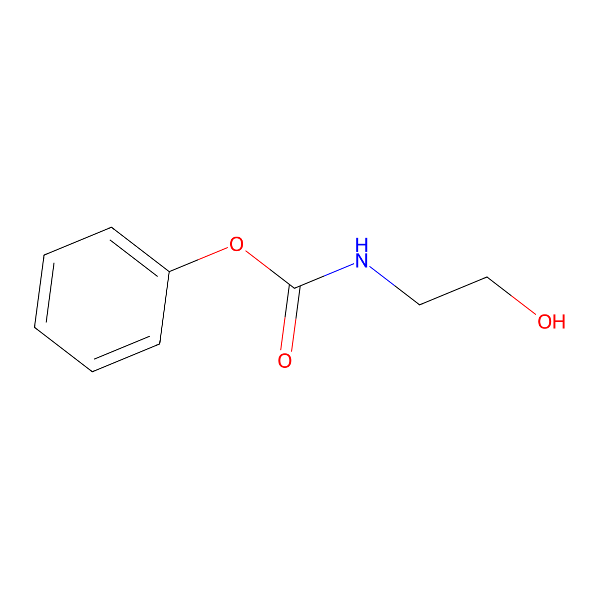 Phenyl N-(2-hydroxyethyl)carbamate molecular structure, CAS 65935-01-5