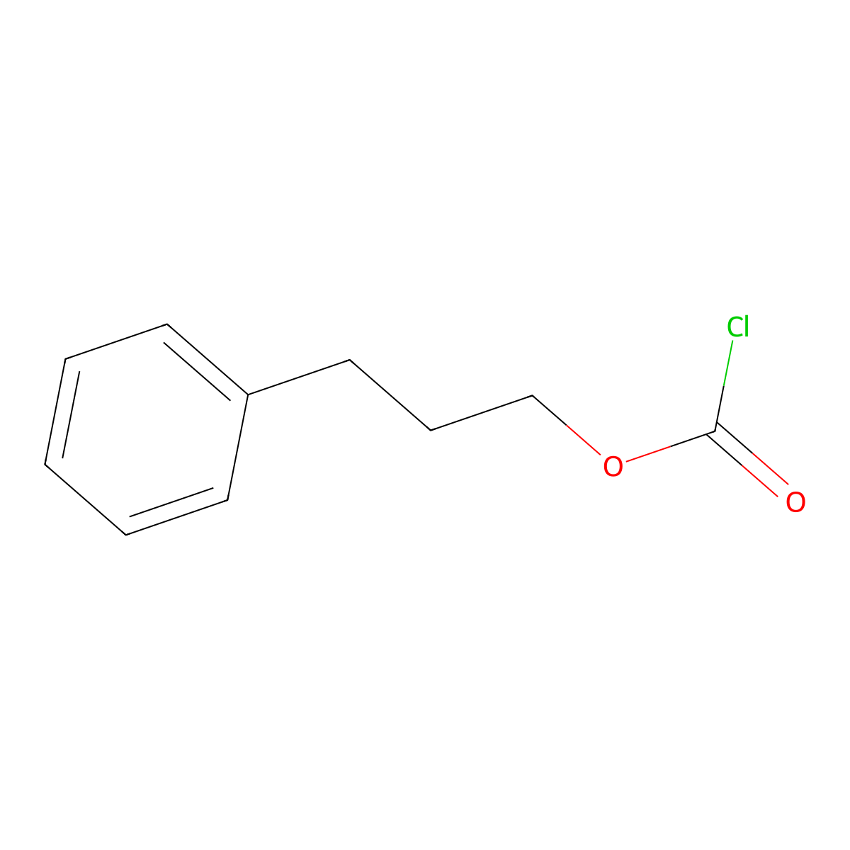 3-Phenylpropyl carbonochloridate molecular structure, CAS 65935-40-2