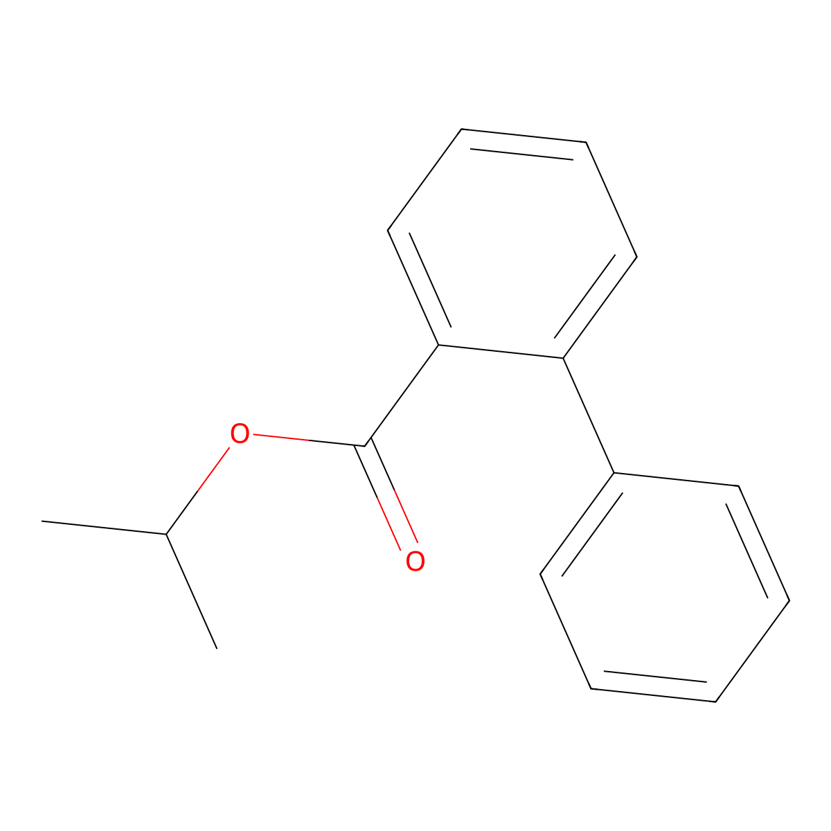 Propan-2-yl biphenyl-2-carboxylate molecular structure, CAS 65936-11-0