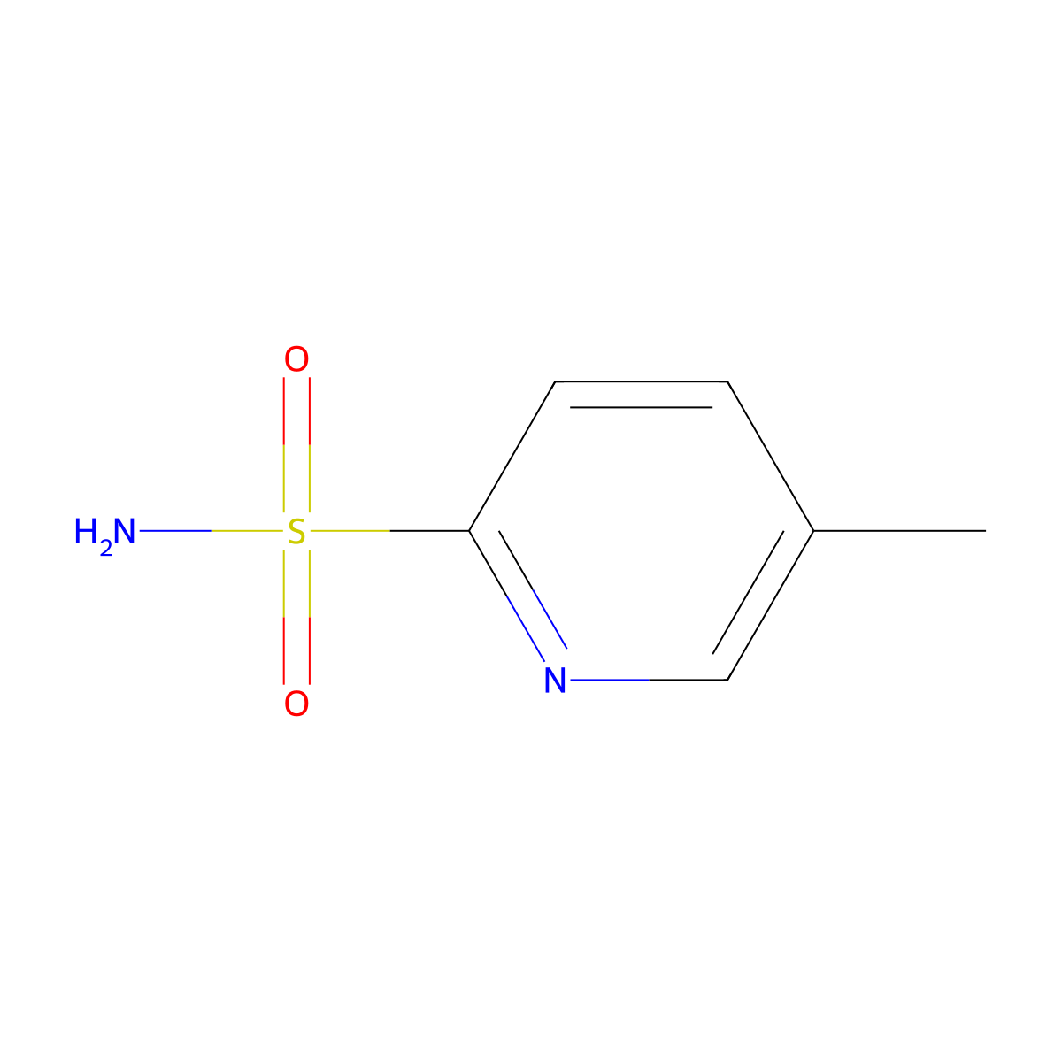 5-Methyl-2-pyridinesulfonamide molecular structure, CAS 65938-77-4