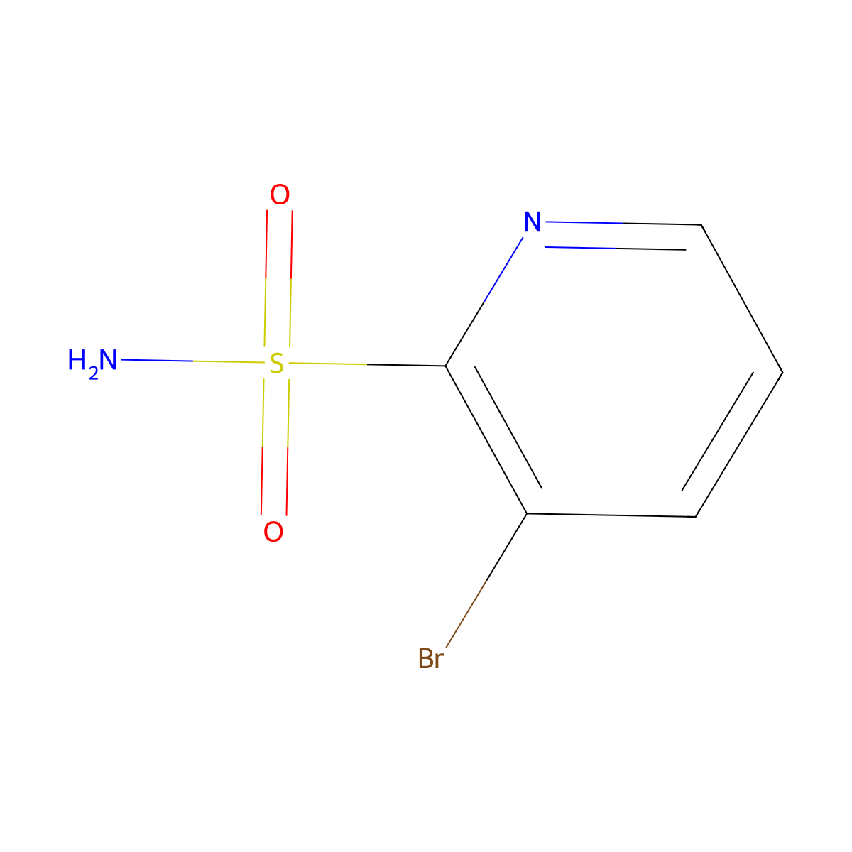 3-Bromopyridine-2-sulfonamide molecular structure, CAS 65938-87-6