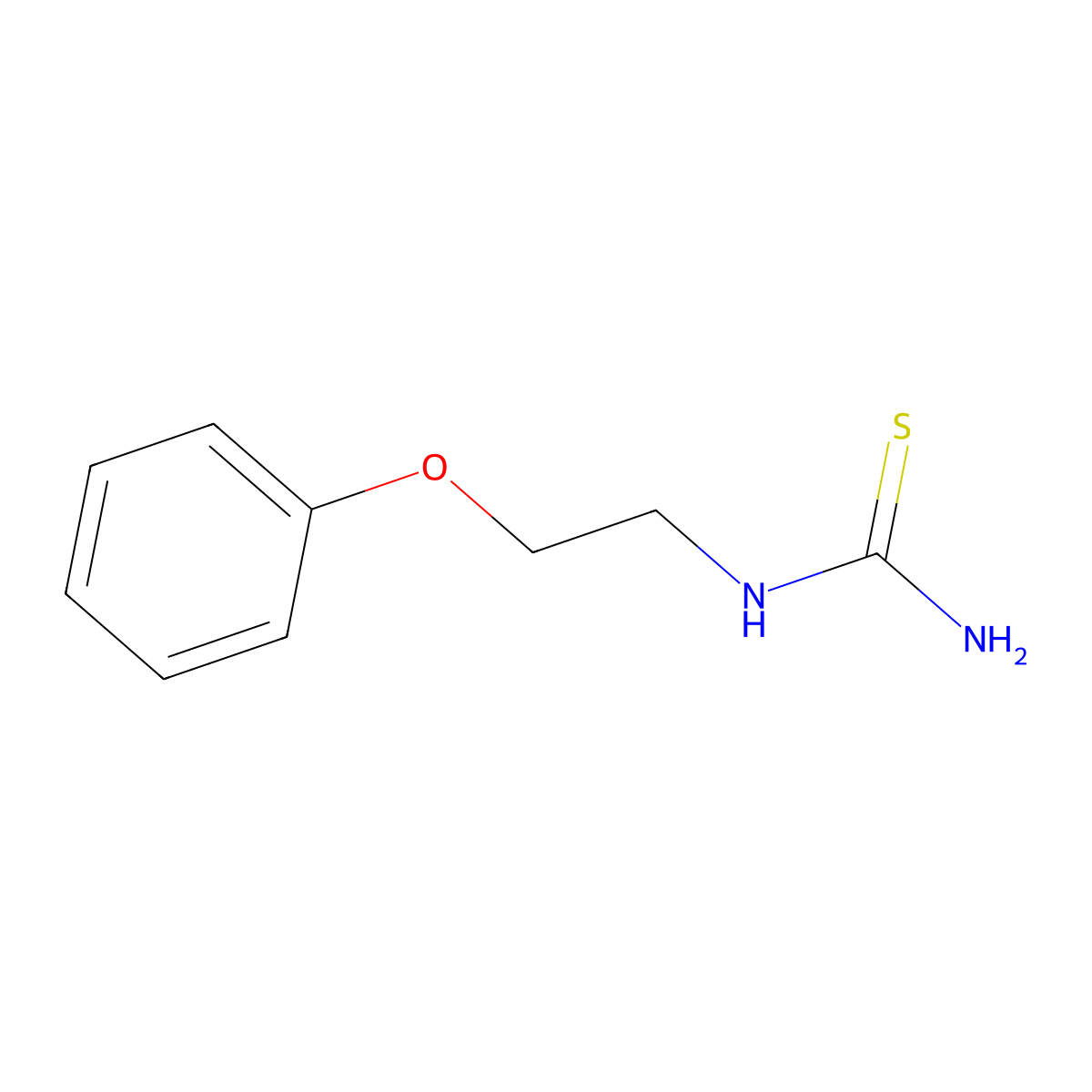 (2-Phenoxyethyl)thiourea molecular structure, CAS 6594-37-2