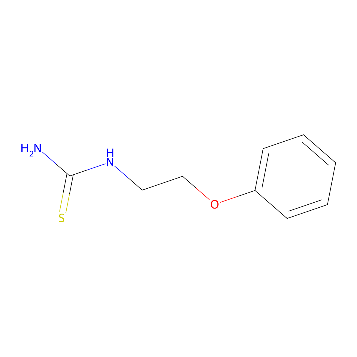(2-Phenoxyethyl)thiourea molecular structure, CAS 6594-37-2