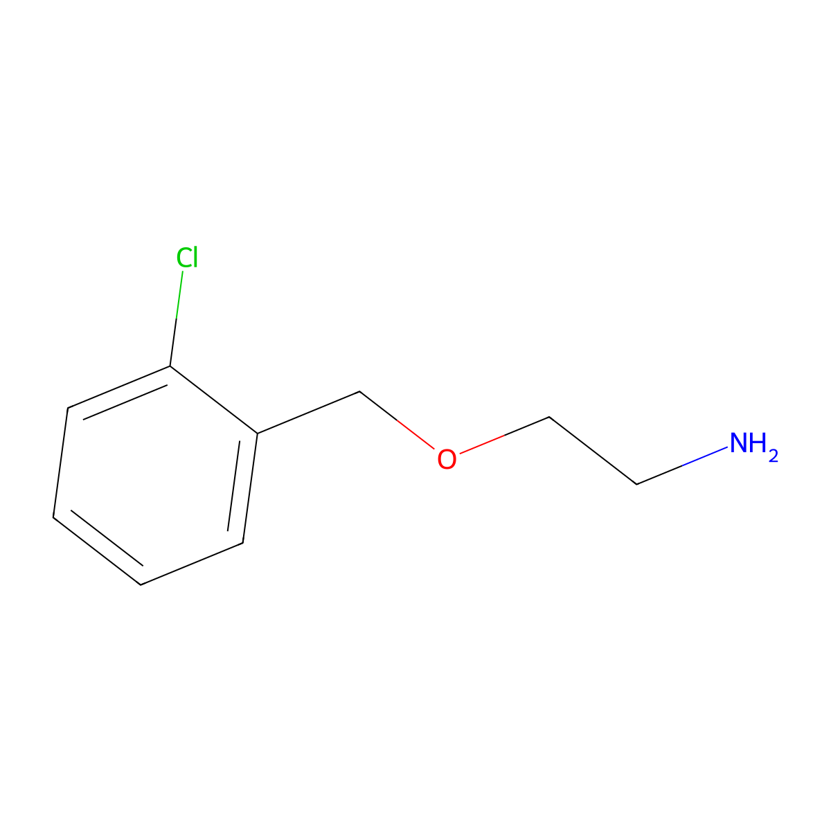 2-(2-Chloro-benzyloxy)-ethylamine molecular structure, CAS 6594-66-7