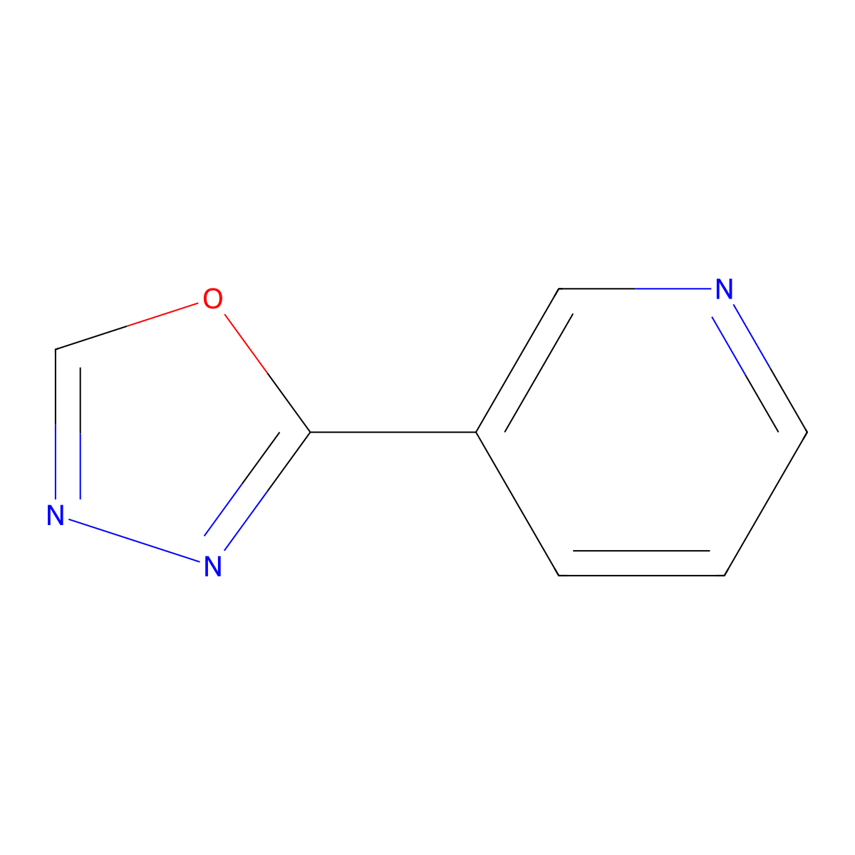 2-(Pyridin-3-yl)-1,3,4-oxadiazole molecular structure, CAS 65943-95-5