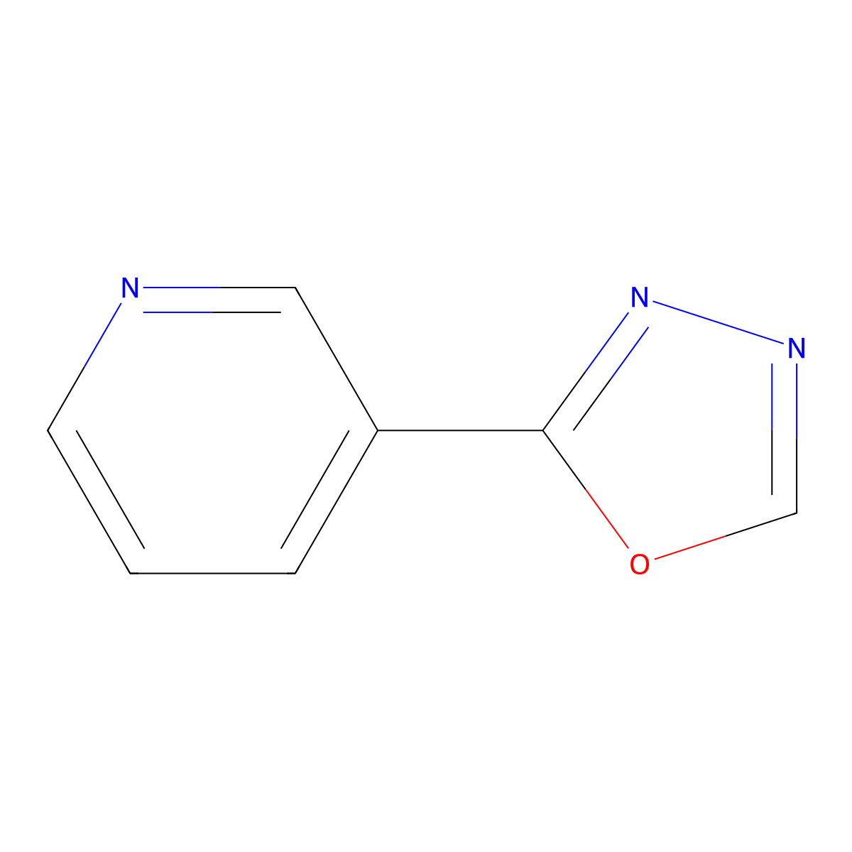 2-(Pyridin-3-yl)-1,3,4-oxadiazole molecular structure, CAS 65943-95-5