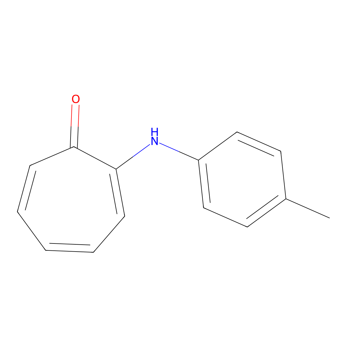2-(4-Methylanilino)cyclohepta-2,4,6-trien-1-one molecular structure, CAS 65945-13-3