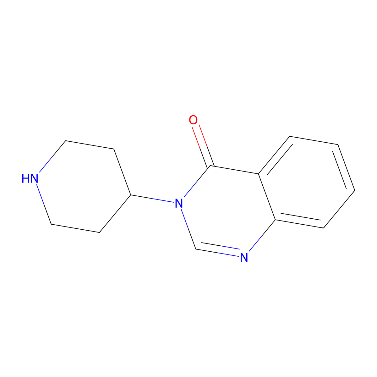3-(piperidin-4-yl)quinazolin-4(3H)-one molecular structure, CAS 65948-09-6