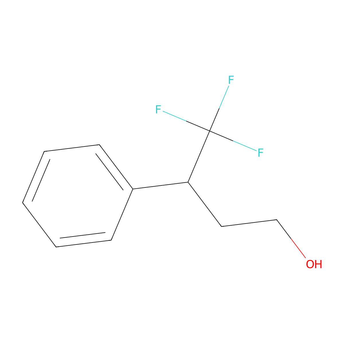 4,4,4-Trifluoro-3-phenylbutan-1-ol molecular structure, CAS 65948-16-5