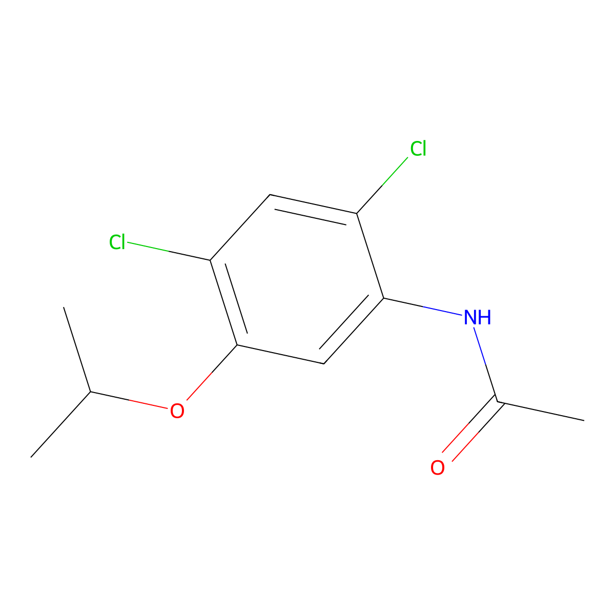 2,4-Dichloro-5-(2-propyloxy)acetanilide molecular structure, CAS 65948-71-2