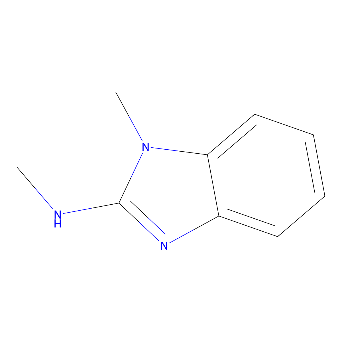 N,1-dimethyl-1H-1,3-benzodiazol-2-amine molecular structure, CAS 6595-21-7