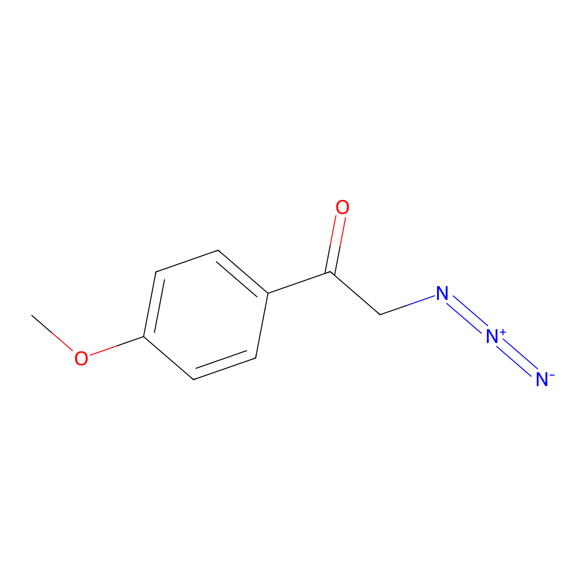 2-Azido-1-[4-(methyloxy)phenyl]ethanone molecular structure, CAS 6595-28-4