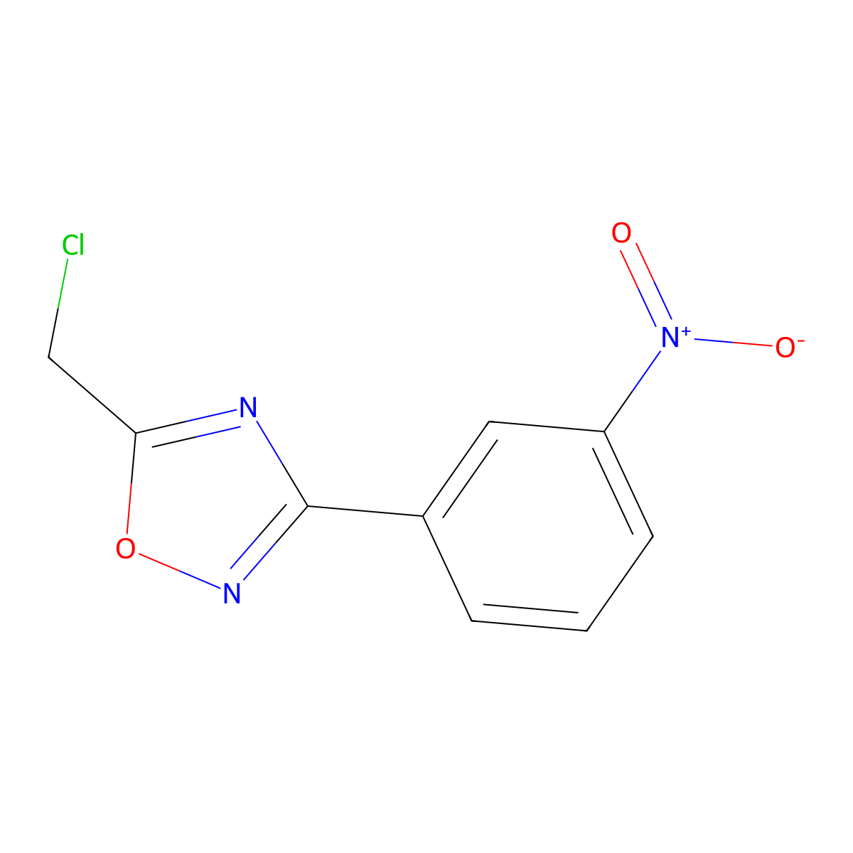 5-(Chloromethyl)-3-(3-nitrophenyl)-1,2,4-oxadiazole molecular structure, CAS 6595-78-4