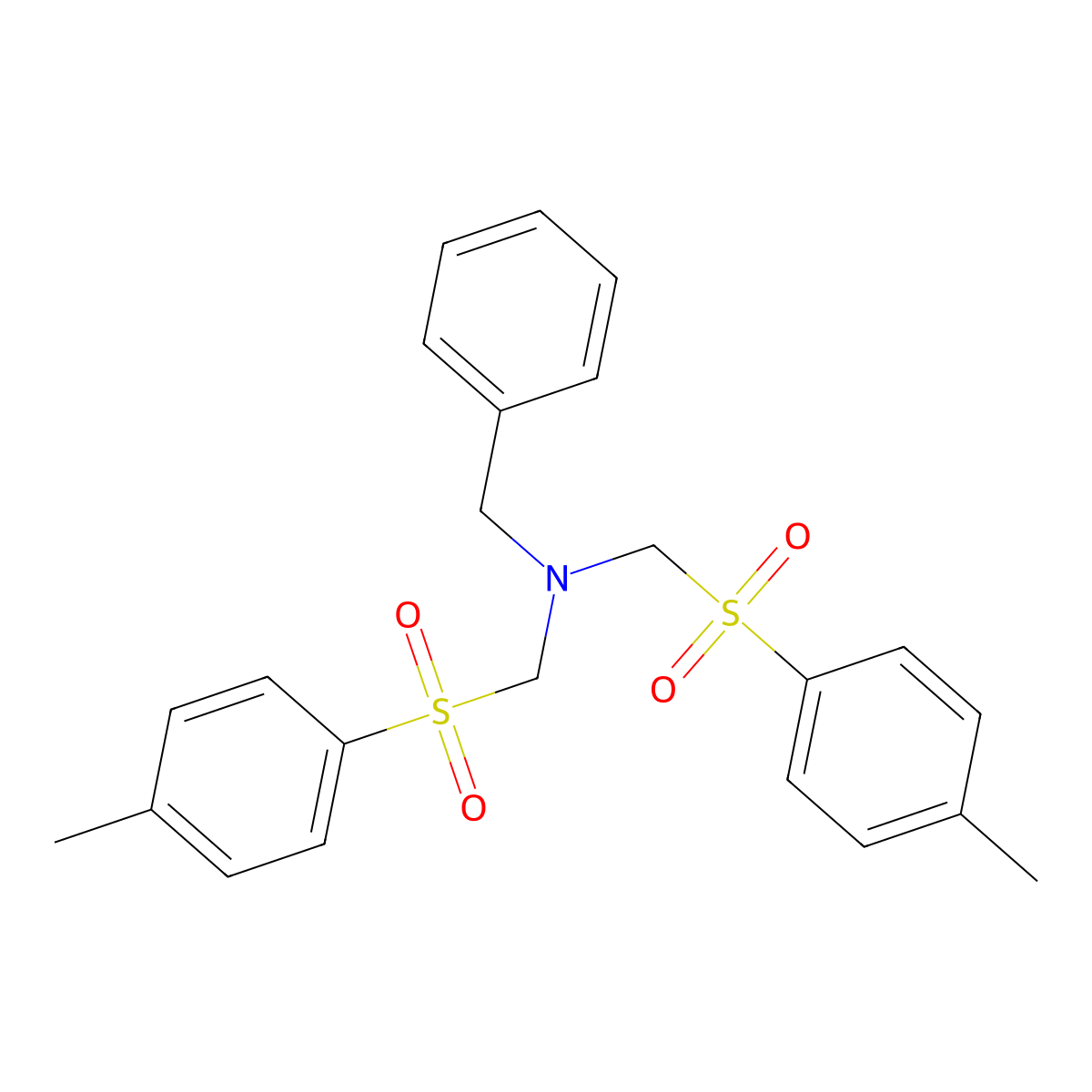 Phenyl-N,N-bis(tosylmethyl)methanamine molecular structure, CAS 65950-40-5