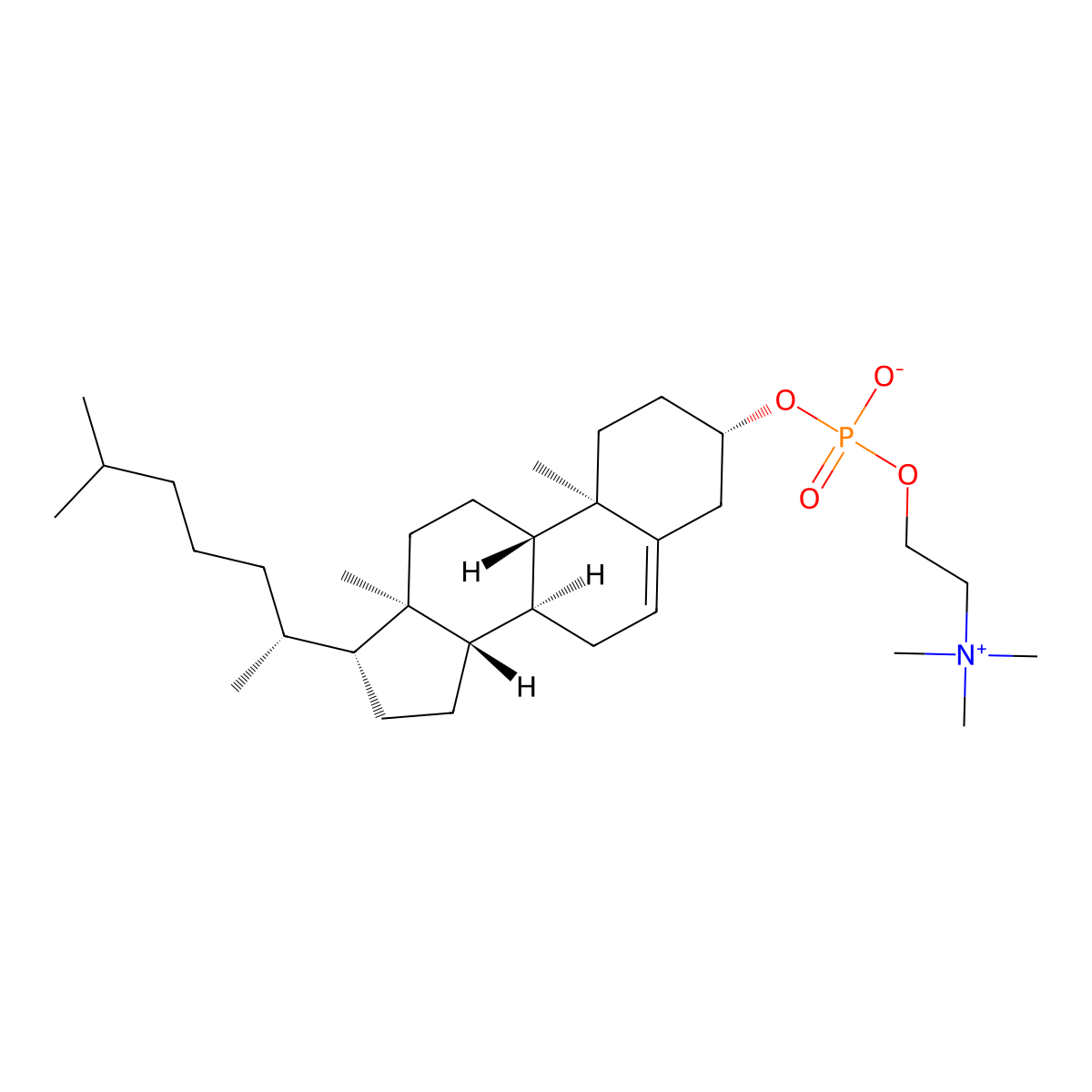 Cholesterylphosphocholine molecular structure, CAS 65956-64-1