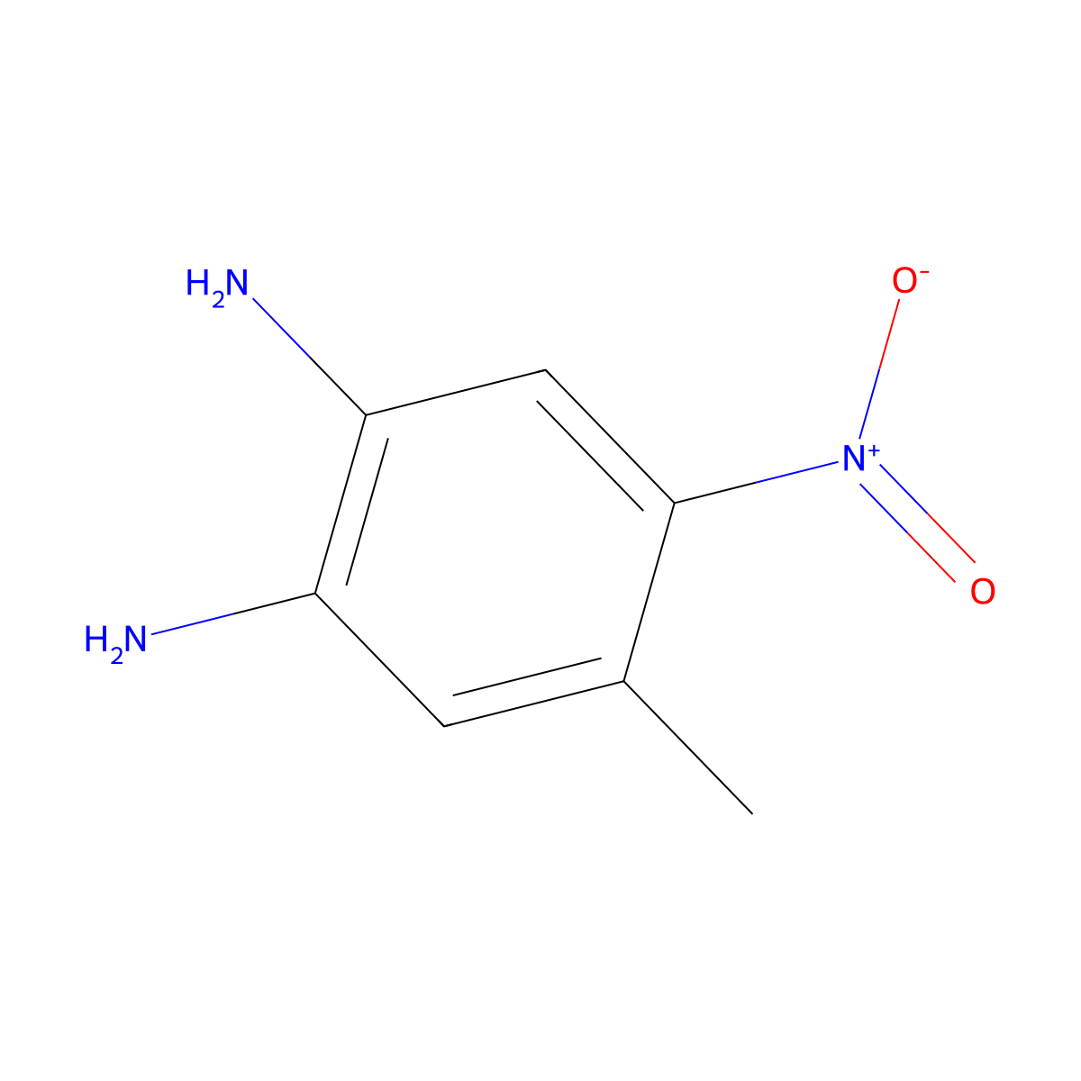 4-Methyl-5-nitrobenzene-1,2-diamine molecular structure, CAS 65958-37-4