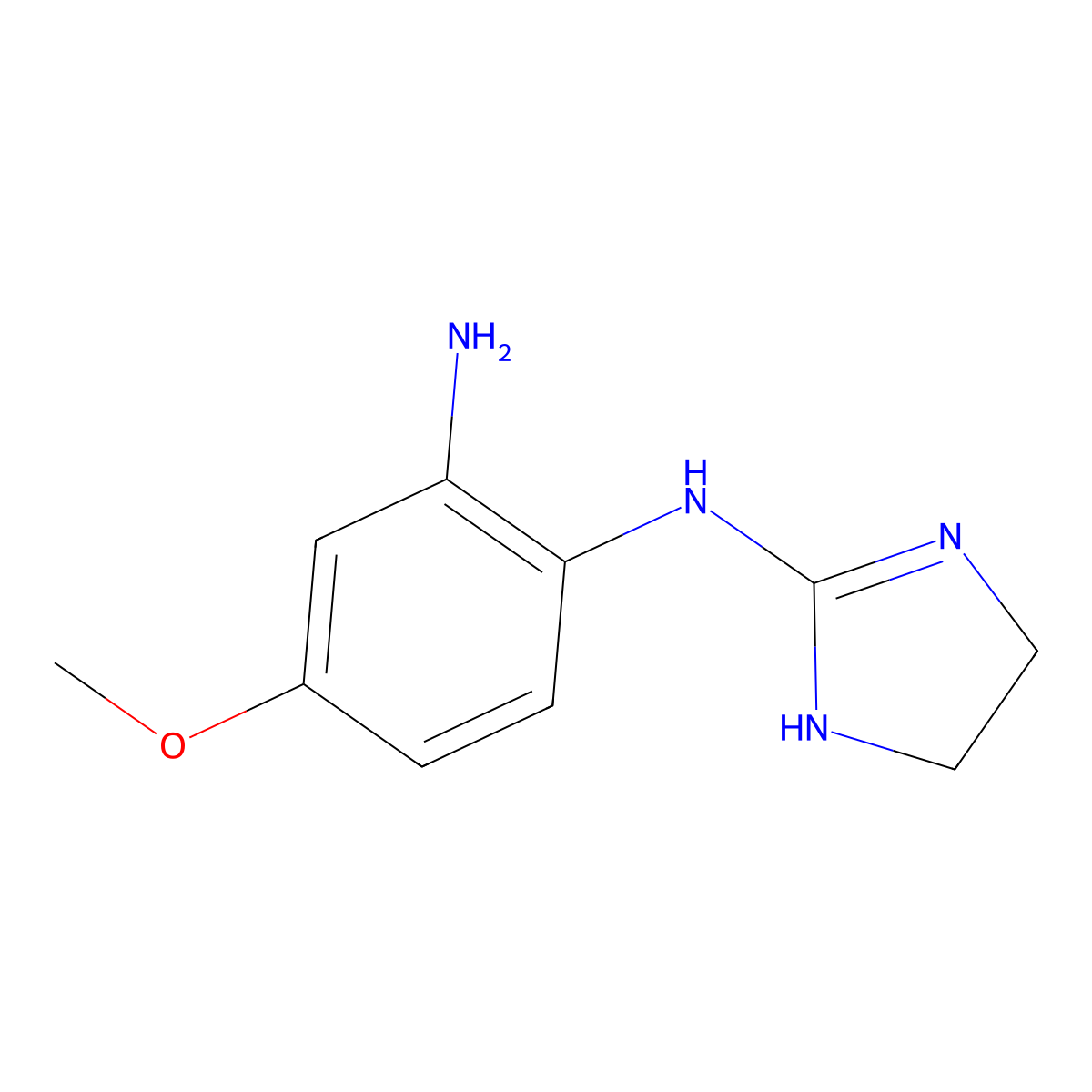 N1-(4,5-Dihydro-1H-imidazol-2-yl)-4-methoxybenzene-1,2-diamine molecular structure, CAS 65959-09-3