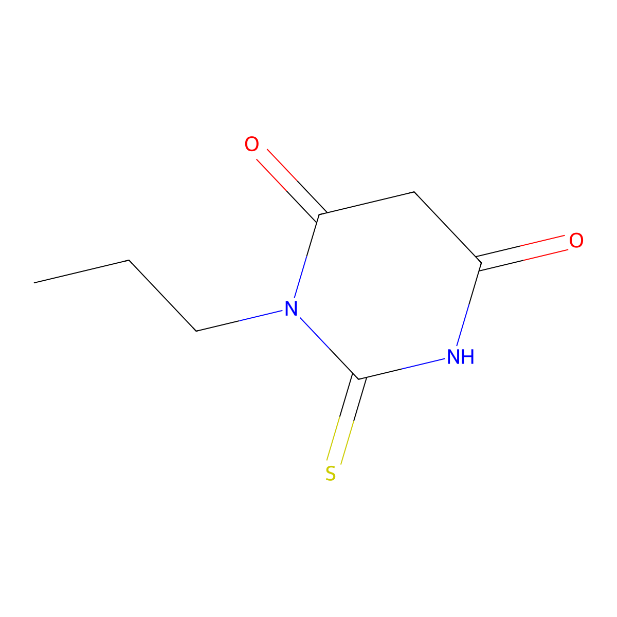 1-Propyl-2-sulfanylidene-1,3-diazinane-4,6-dione molecular structure, CAS 65959-98-0