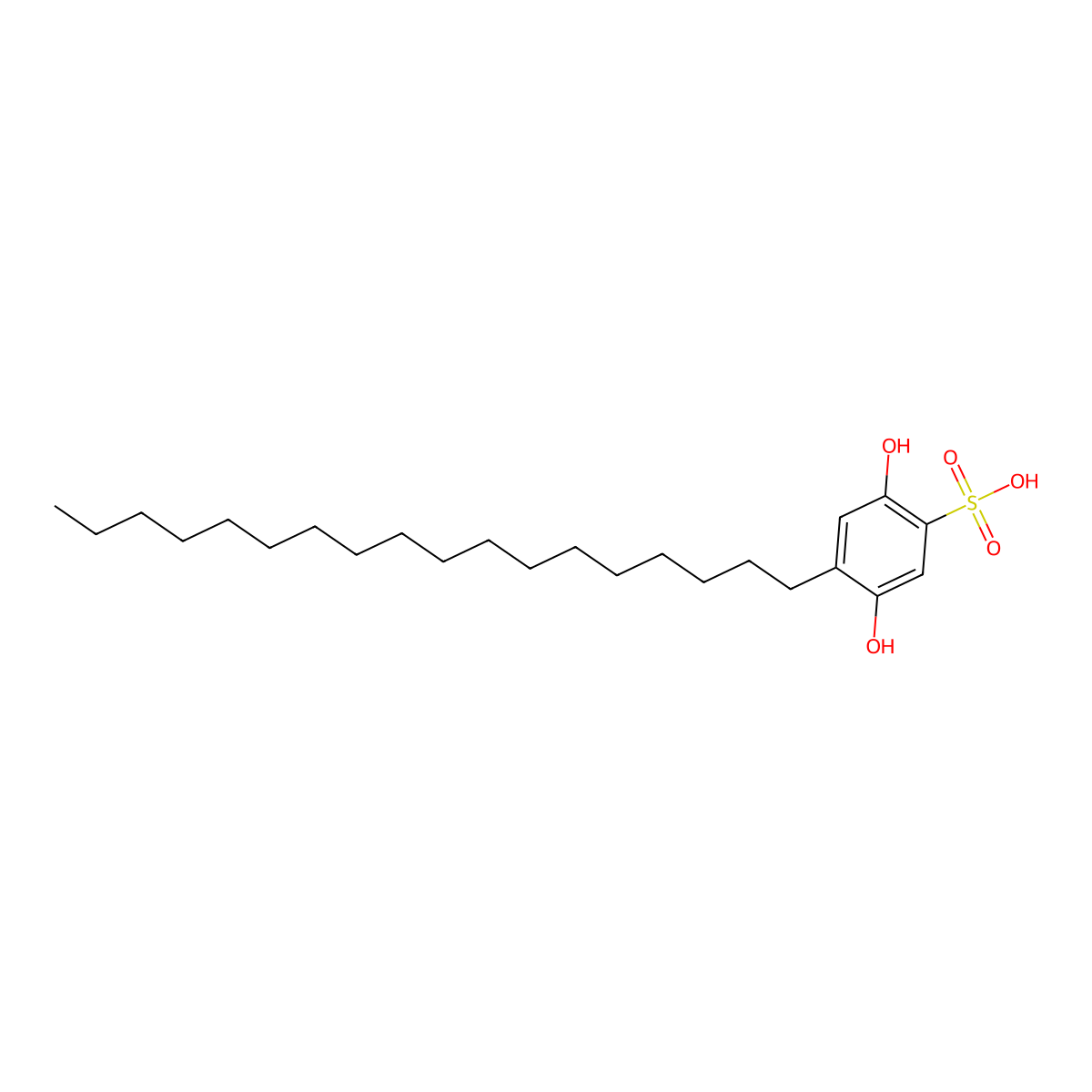 2,5-Dihydroxy-4-octadecylbenzenesulphonic acid molecular structure, CAS 6596-77-6