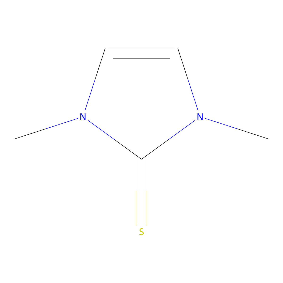 1,3-Dimethylimidazole-2(3H)-thione molecular structure, CAS 6596-81-2