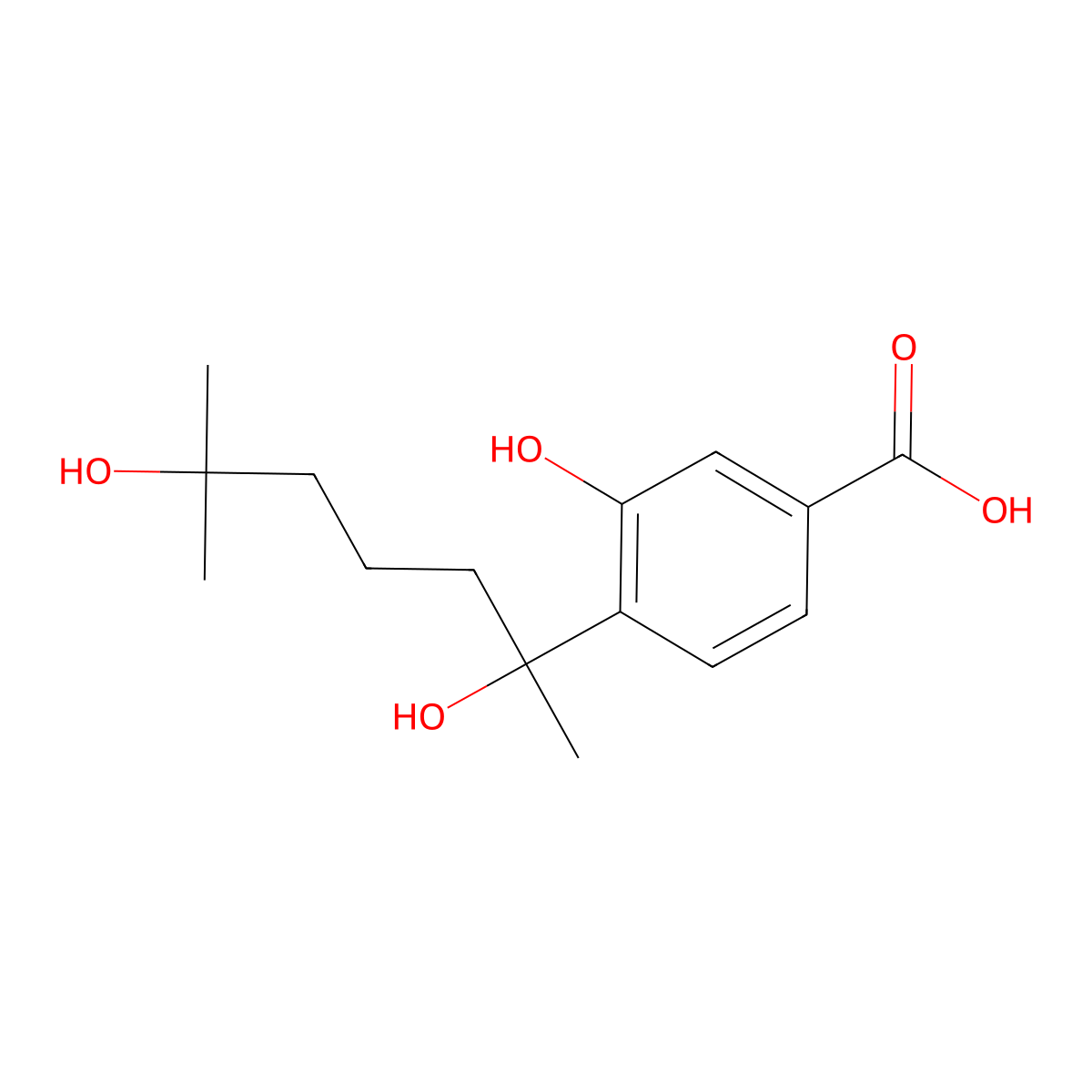 Hydroxysydonic acid, (A+-)- molecular structure, CAS 65967-72-8