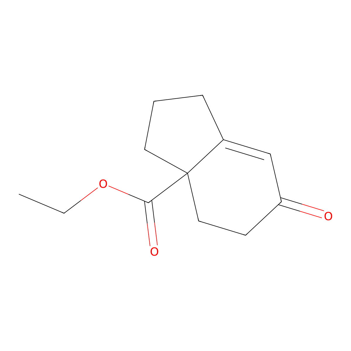 ethyl 6-oxo-2,3,4,5-tetrahydro-1H-indene-3a-carboxylate molecular structure, CAS 65969-71-3