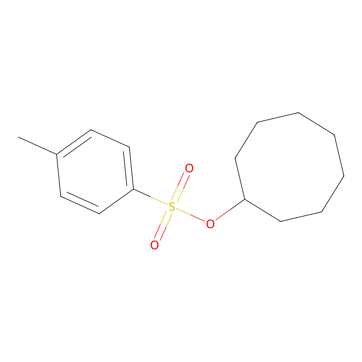 Cyclooctyl 4-methylbenzene-1-sulfonate molecular structure, CAS 6597-09-7