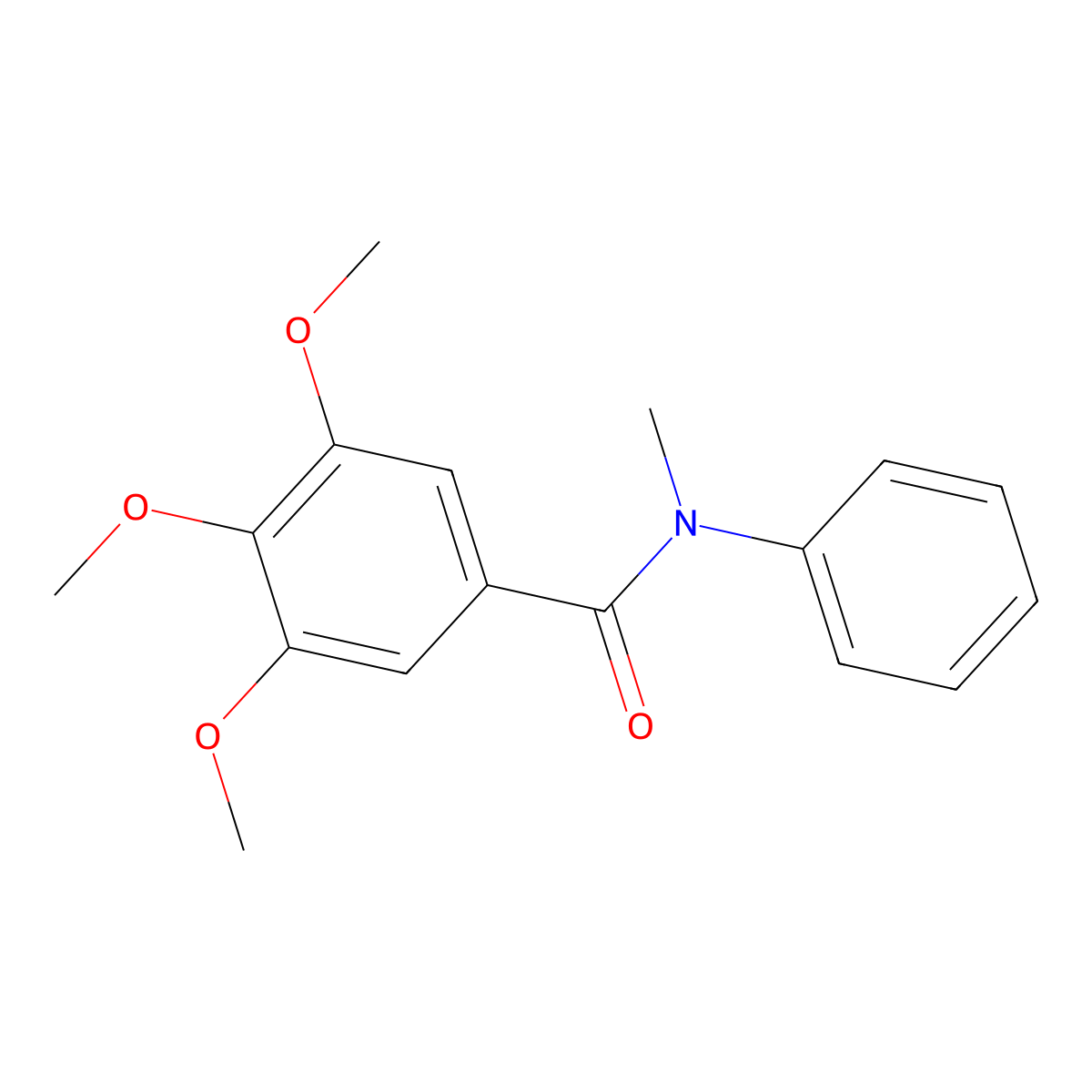 3,4,5-trimethoxy-N-methyl-N-phenylbenzamide molecular structure, CAS 6597-30-4