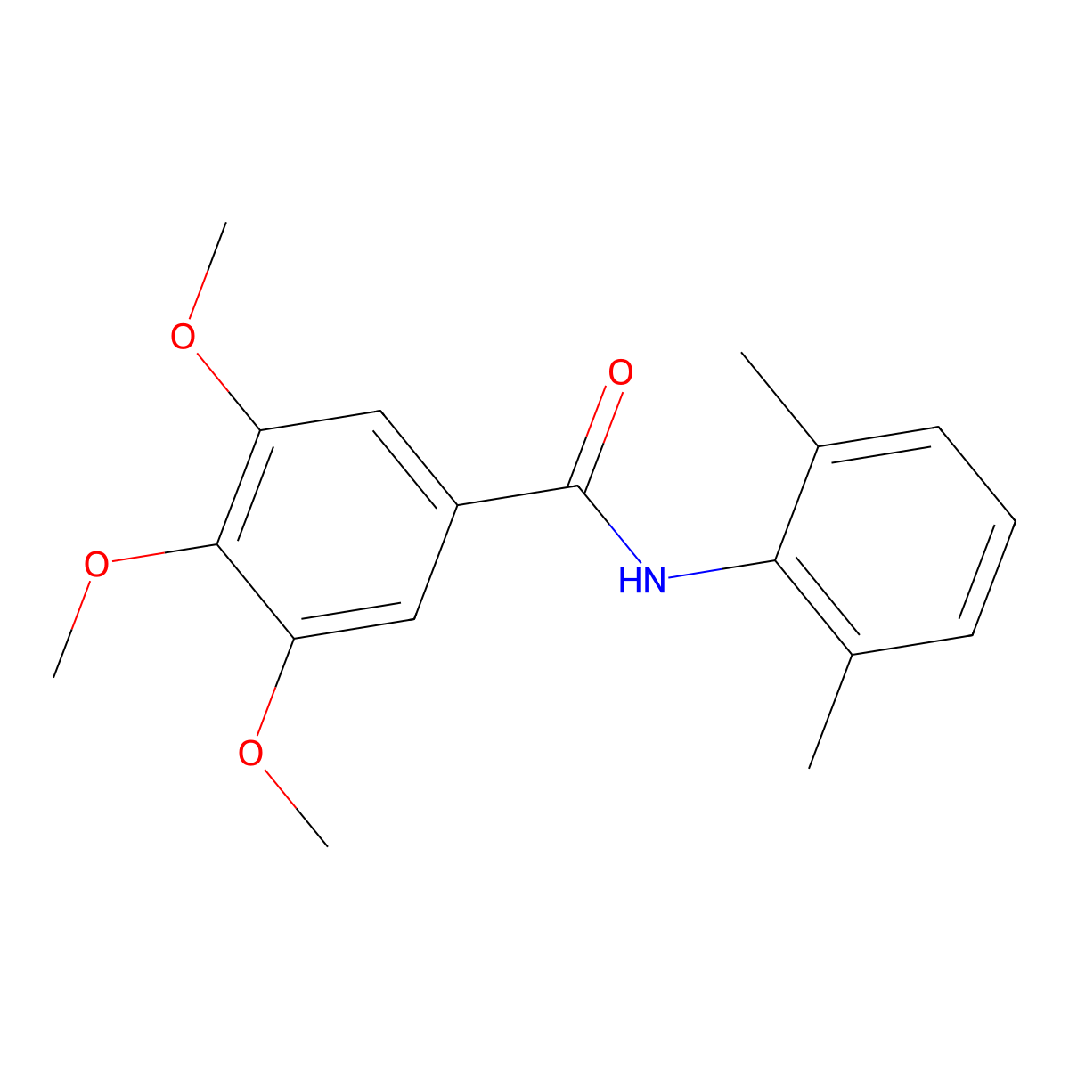 N-(2,6-Dimethylphenyl)-3,4,5-trimethoxybenzamide molecular structure, CAS 6597-31-5