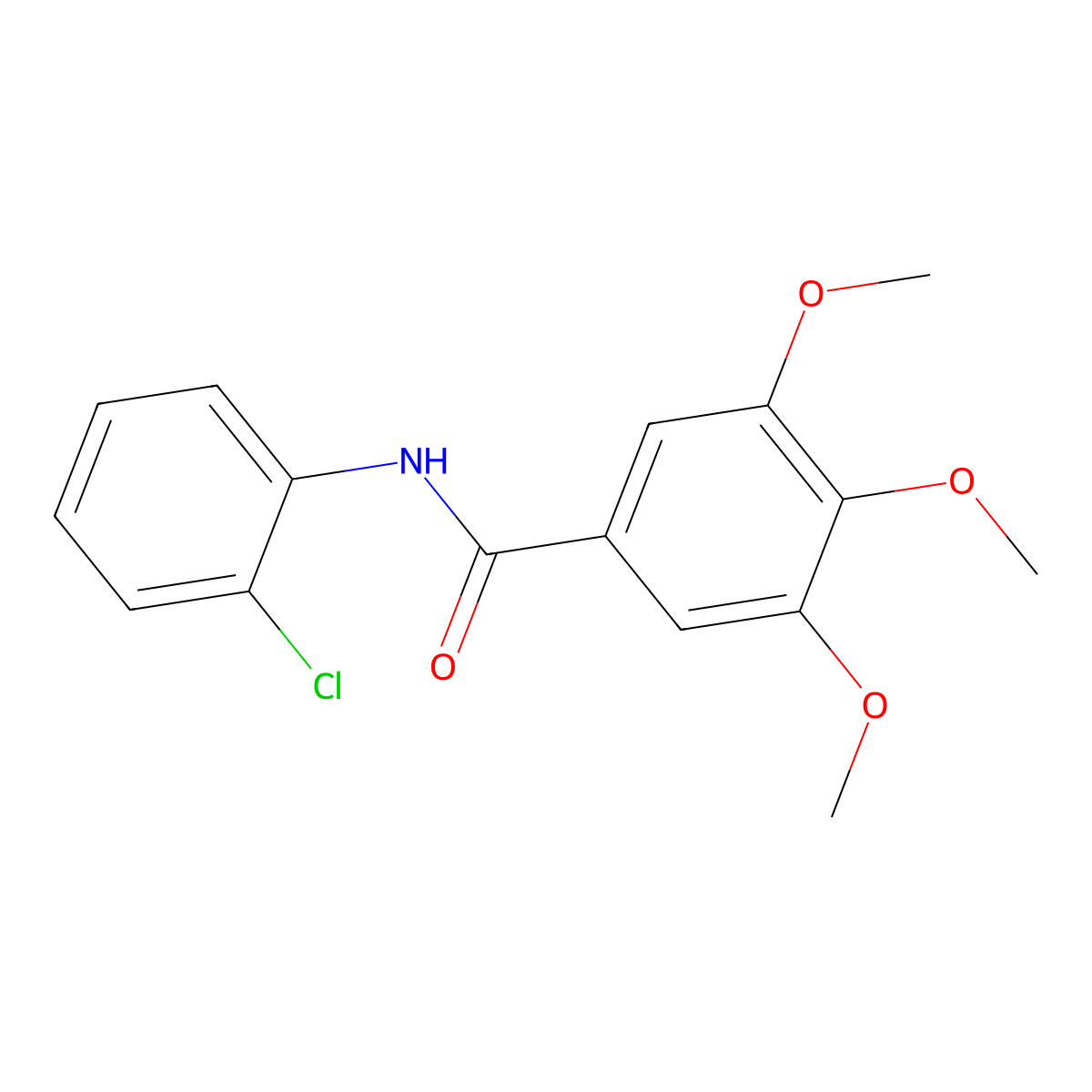 N-(2-Chlorophenyl)-3,4,5-trimethoxybenzamide molecular structure, CAS 6597-35-9