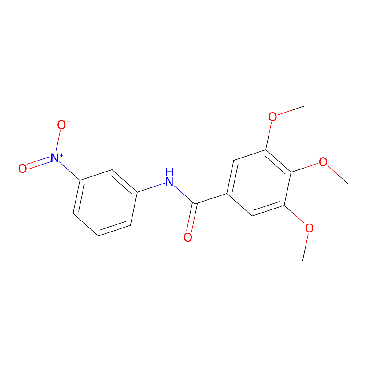 3,4,5-Trimethoxy-N-(3-nitrophenyl)benzamide molecular structure, CAS 6597-38-2