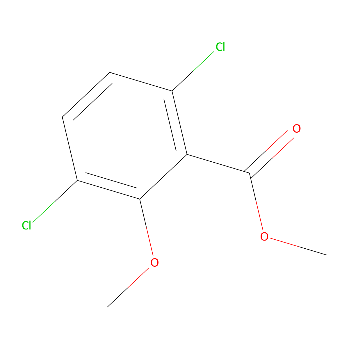 Dicamba-methyl molecular structure, CAS 6597-78-0