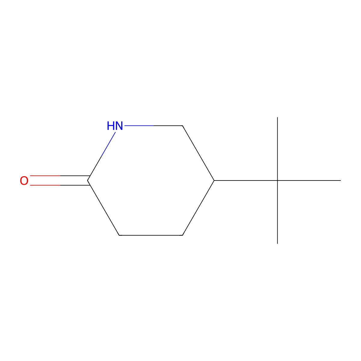 5-Tert-butylpiperidin-2-one molecular structure, CAS 65970-69-6