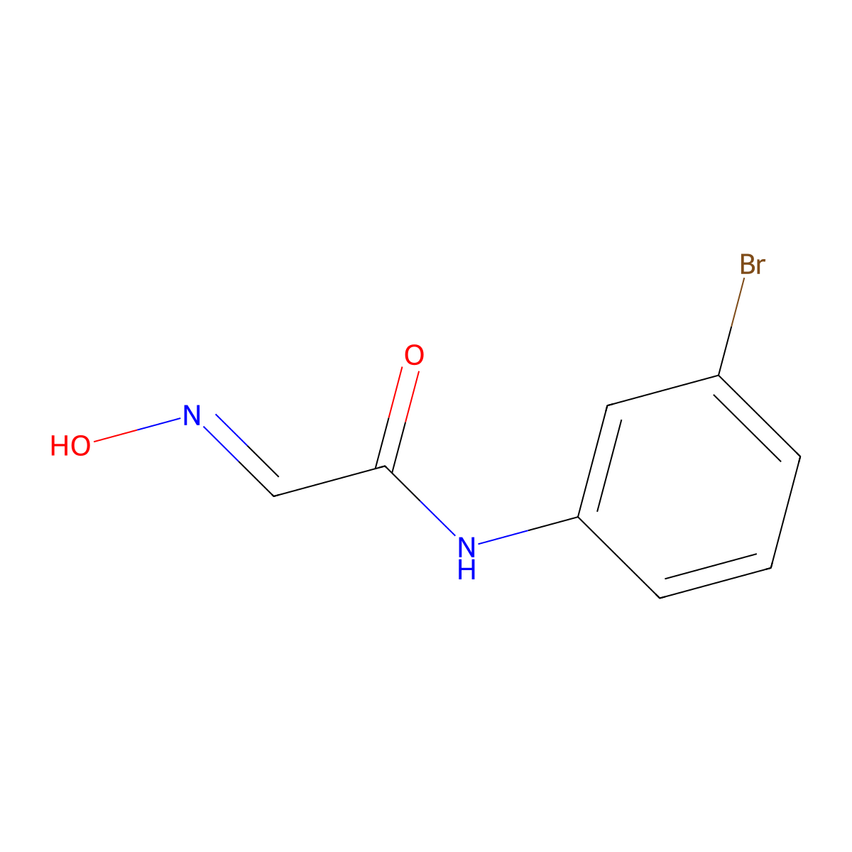 Acetamide, N-(3-bromophenyl)-2-(hydroxyimino)- molecular structure, CAS 65971-74-6