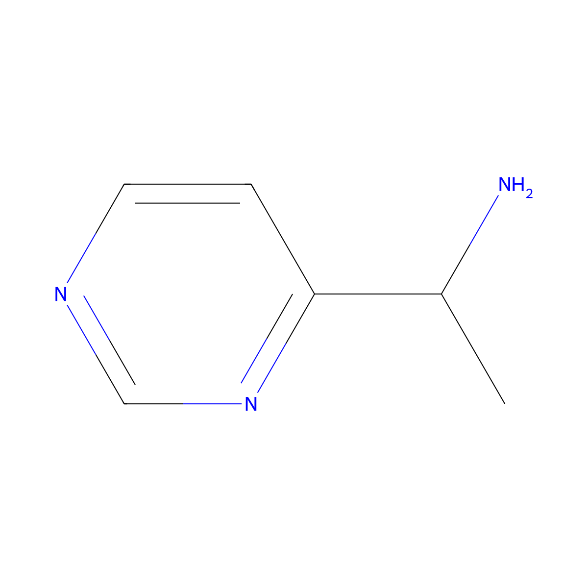 (1-Pyrimidin-4-ylethyl)amine molecular structure, CAS 65971-81-5