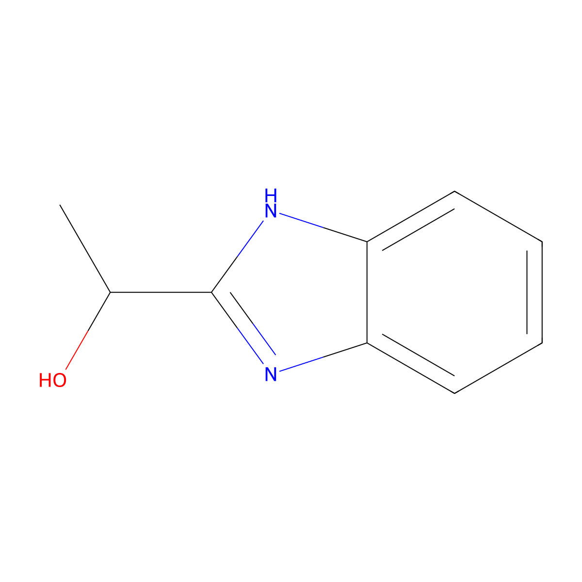 (1R)-1-(1H-1,3-benzodiazol-2-yl)ethan-1-ol molecular structure, CAS 659724-77-3