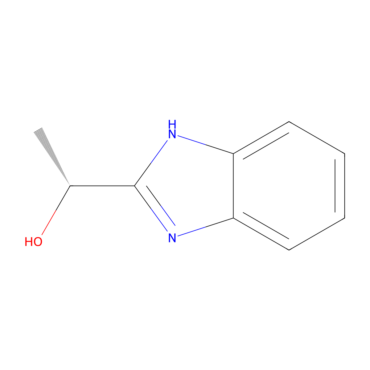 (1R)-1-(1H-1,3-benzodiazol-2-yl)ethan-1-ol molecular structure, CAS 659724-77-3