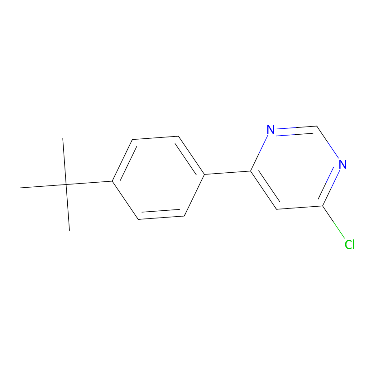 4-(4-Tert-butylphenyl)-6-chloropyrimidine molecular structure, CAS 659729-07-4