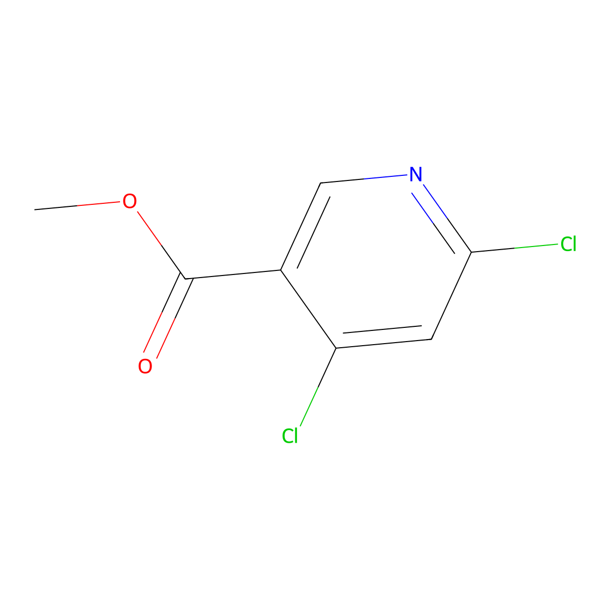 Methyl4,6-dichloronicotinate molecular structure, CAS 65973-52-6