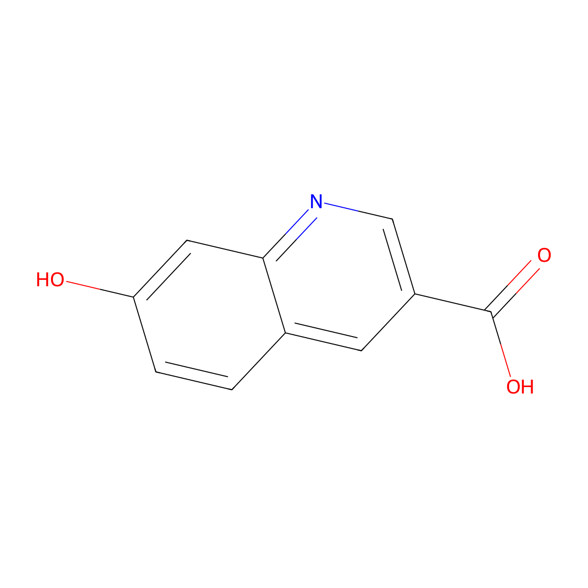7-Hydroxyquinoline-3-carboxylic acid molecular structure, CAS 659730-27-5