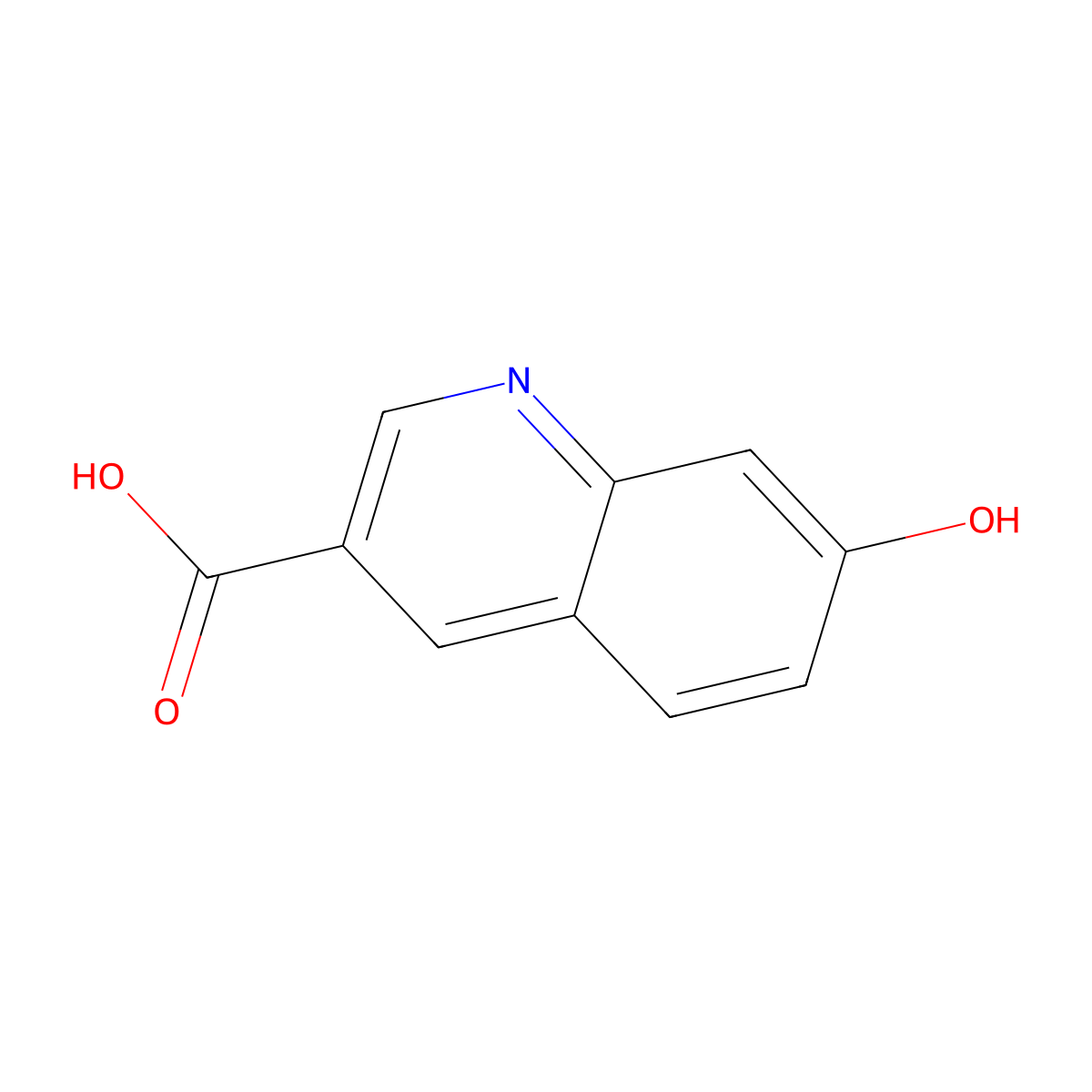7-Hydroxyquinoline-3-carboxylic acid molecular structure, CAS 659730-27-5