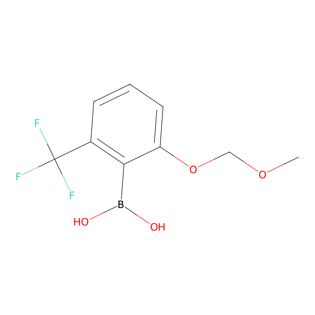 Boronic acid, [2-(methoxymethoxy)-6-(trifluoromethyl)phenyl]- molecular structure, CAS 659731-31-4