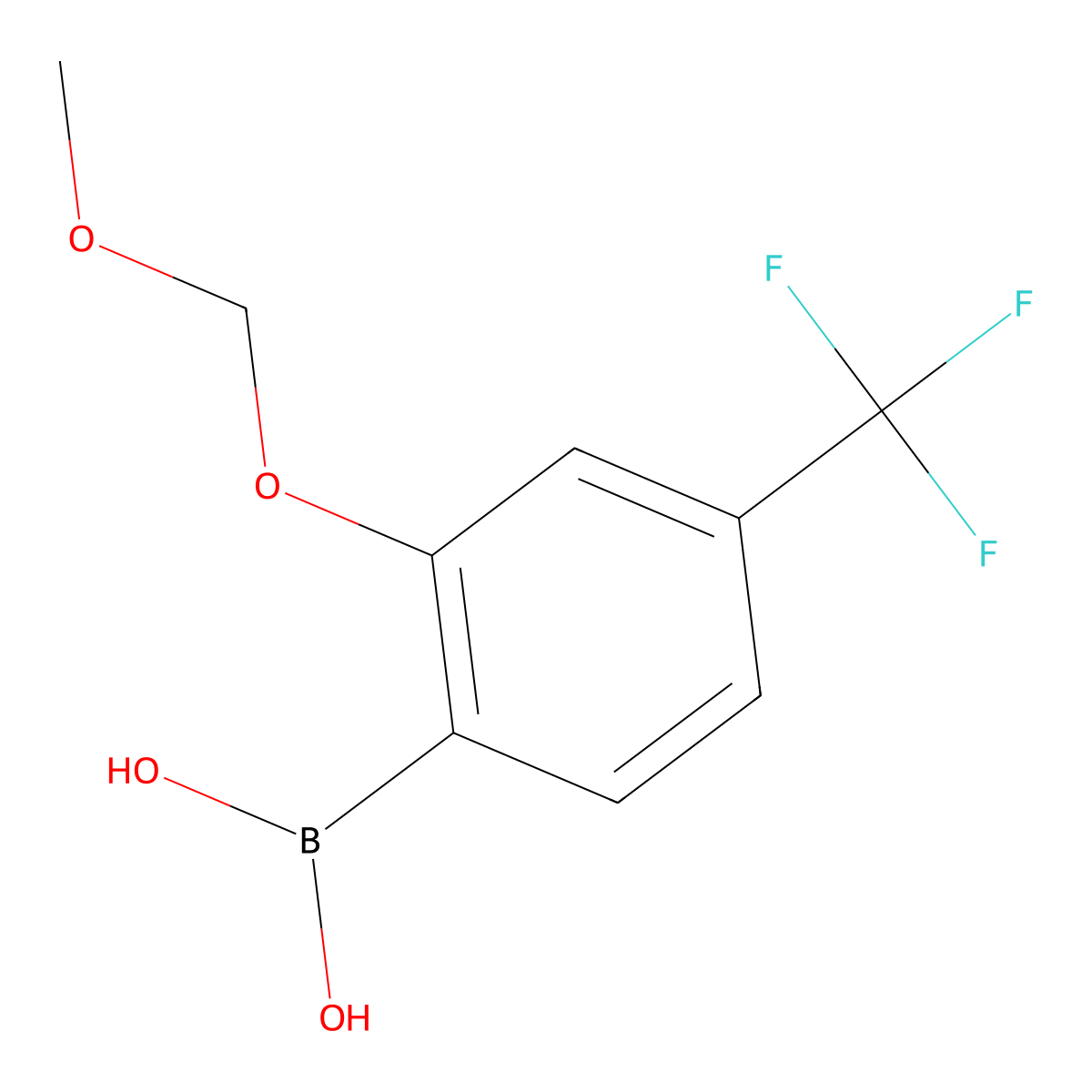 2-Methoxymethoxy-4-(trifluoromethyl)phenylboronic acid molecular structure, CAS 659731-33-6