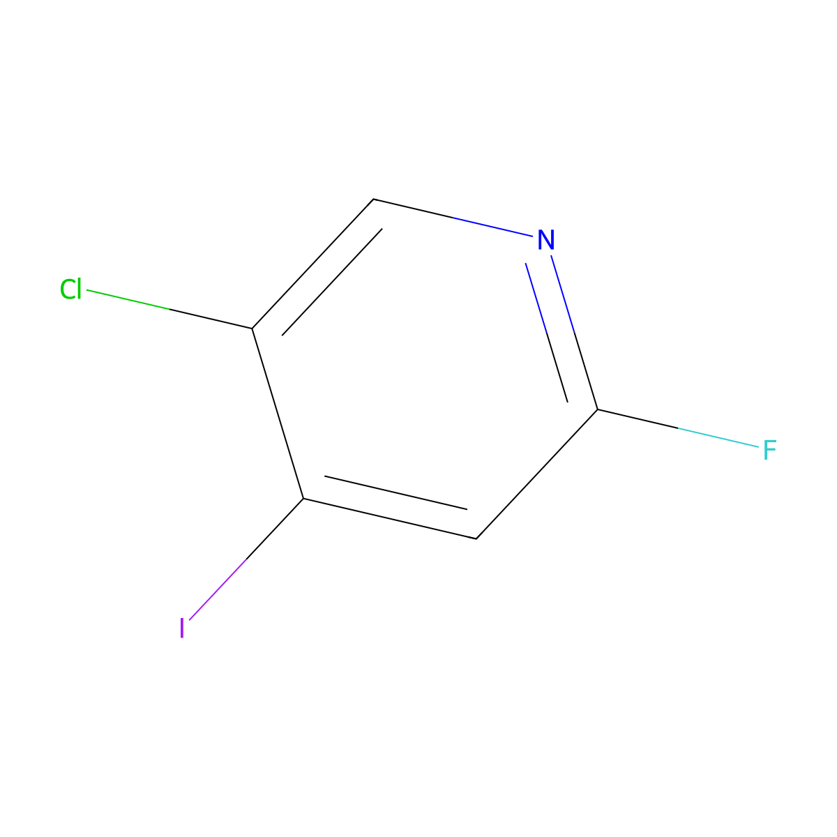 5-Chloro-2-fluoro-4-iodopyridine molecular structure, CAS 659731-48-3