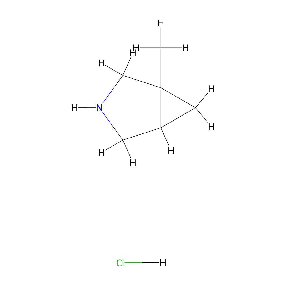 1-Methyl-3-azabicyclo(3.1.0)hexane;hydrochloride molecular structure, CAS 659736-73-9