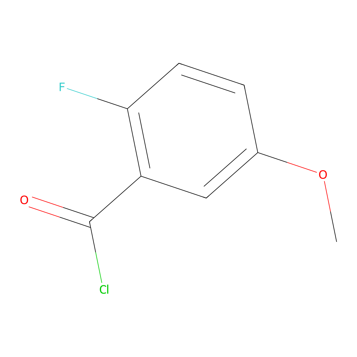 2-Fluoro-5-methoxybenzoyl chloride molecular structure, CAS 659737-56-1