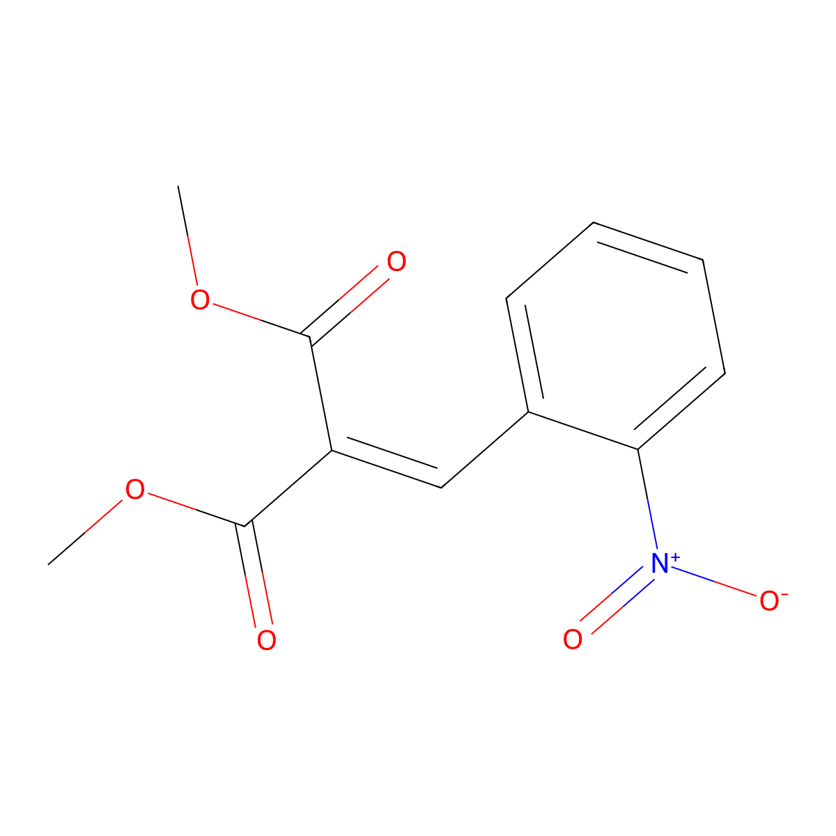 Dimethyl 2-(2-nitrobenzylidene)malonate molecular structure, CAS 65974-52-9