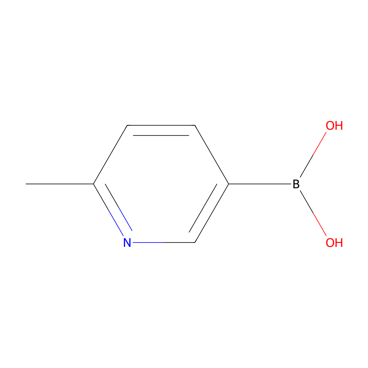 2-Methylpyridine-5-boronic acid molecular structure, CAS 659742-21-9