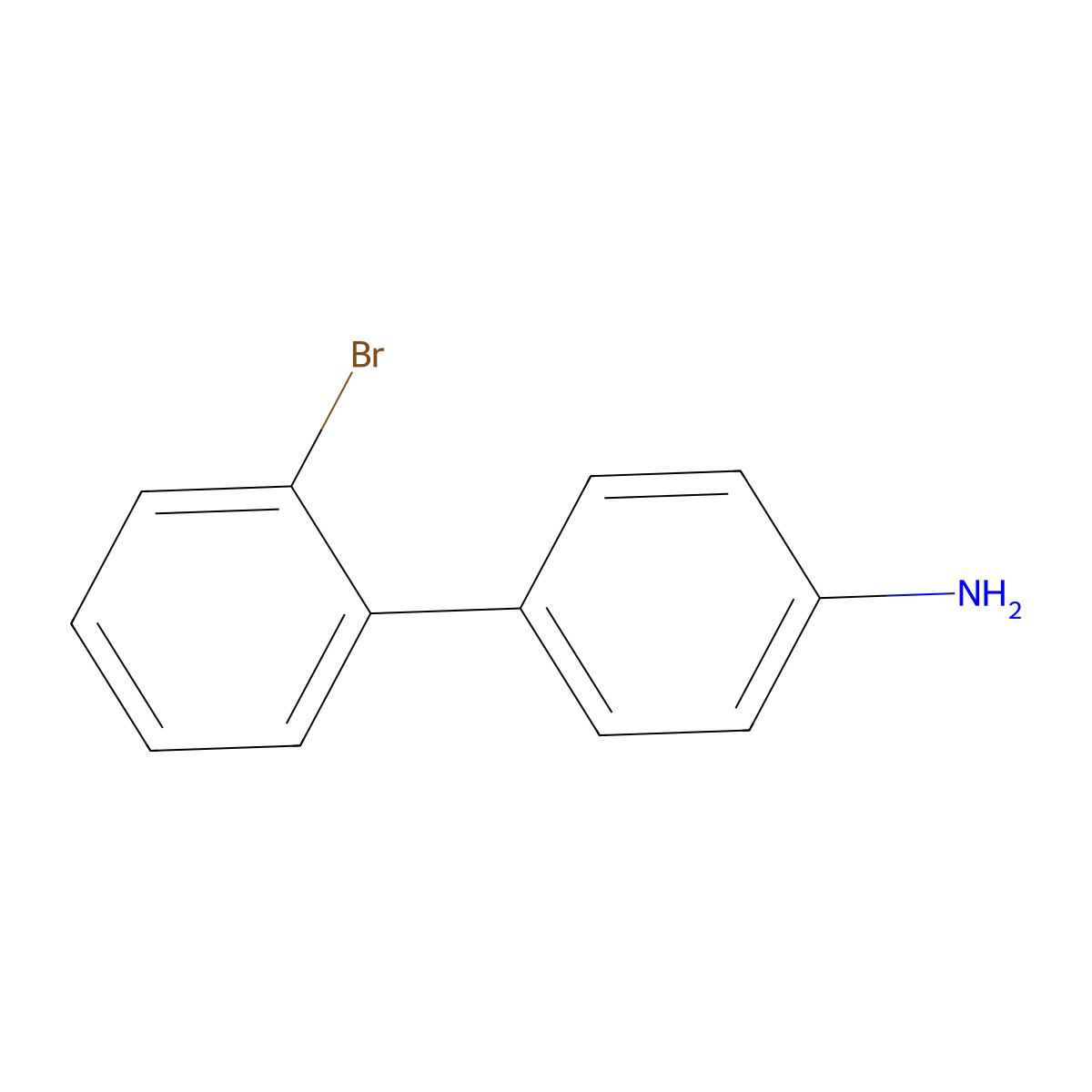 [1,1'-Biphenyl]-4-amine, 2'-bromo- molecular structure, CAS 65975-65-7